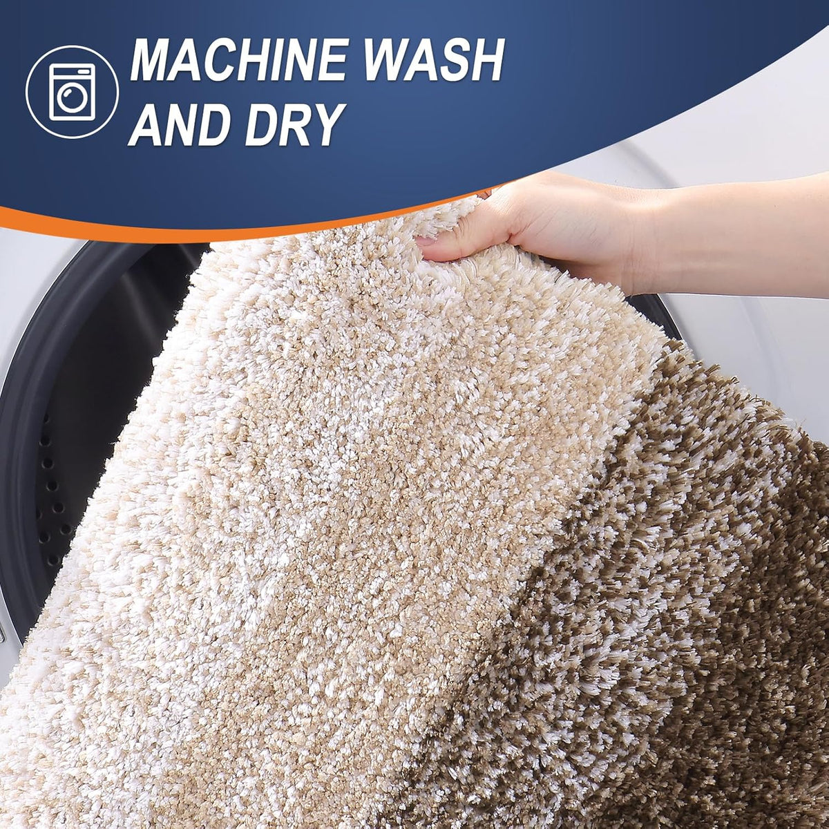 OLANLY Bathroom Rugs - Extra Soft Microfiber Mat, Quick Dry & Machine Washable, 36x24, Light Brown