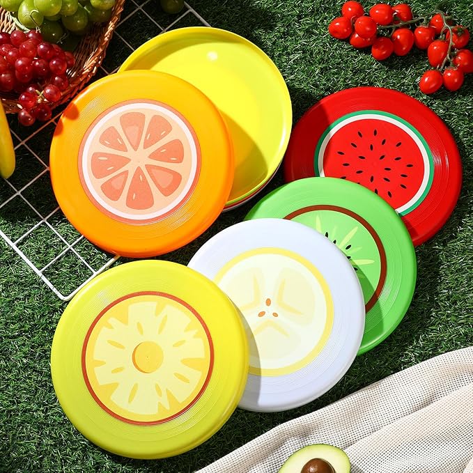 10 Pack Flying Disc Disk Flyer Disc Outdoor Training Interactive Flying Discs Bulk for Adults Dogs for Sports Favors, 5 Colors