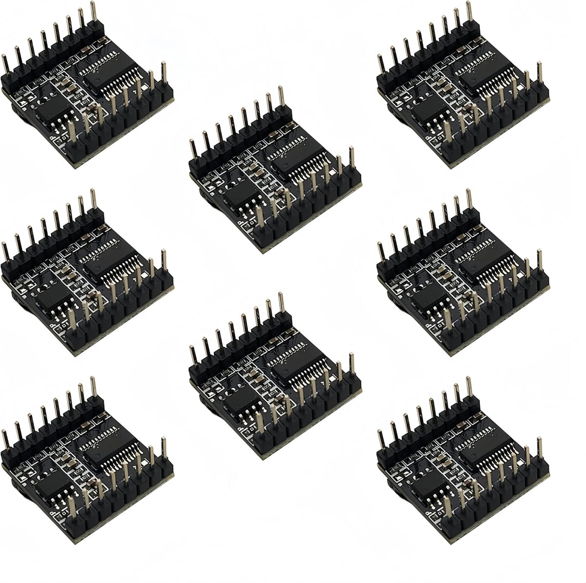 Yuuhseel 8PCS MP3 16P Mini Player Module Audio Voice Music Module Support TF Card Compatible with DFPlayer Code