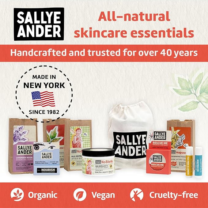 SALLYEANDER No Bite Me All-Natural Bug & Insect Repellent - Anti Itch Cream - 2 oz - Safe for Kids and Infants - Repels Mosquitoes, Black Flies, Fleas, and Ticks