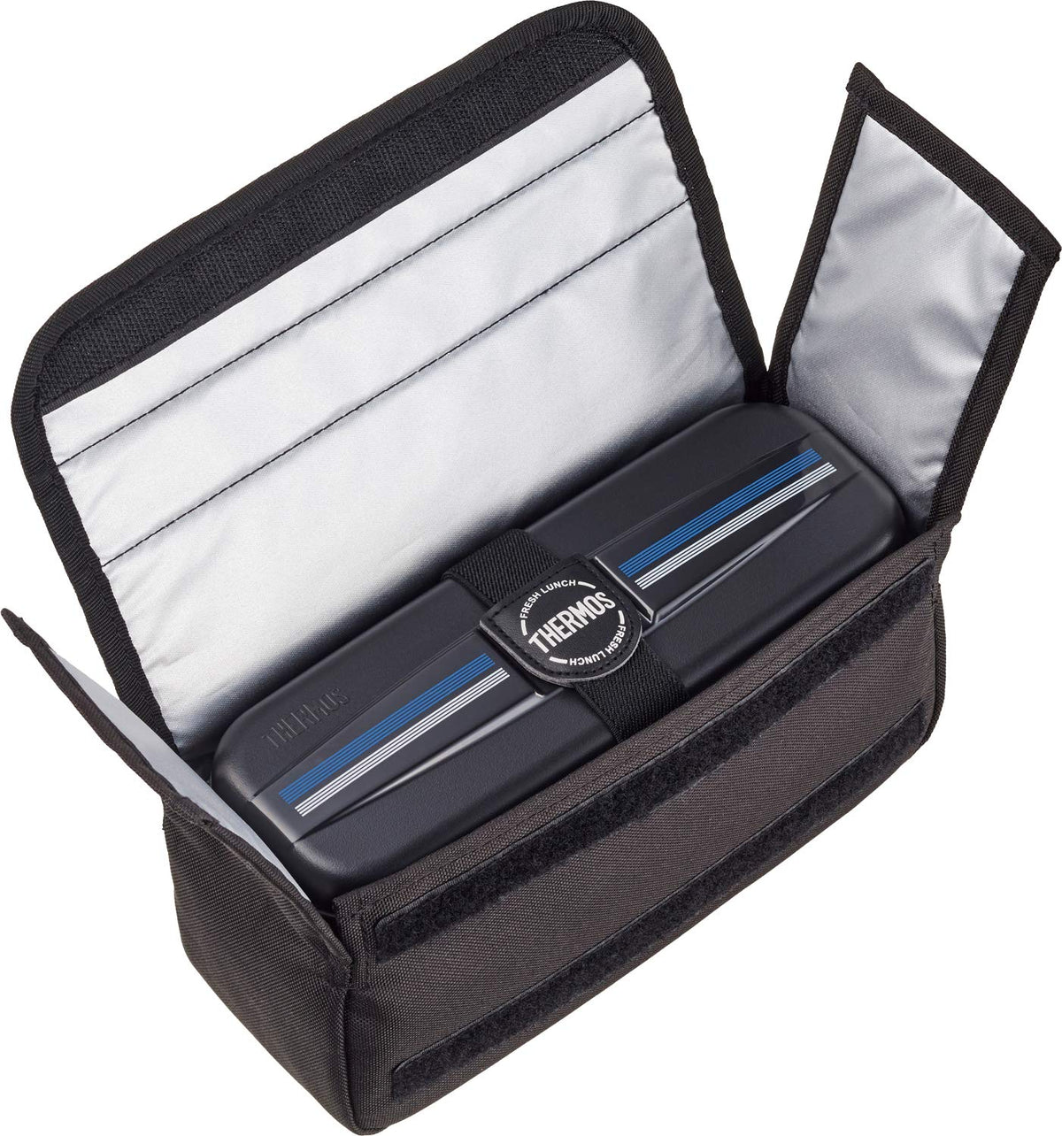 Thermos DSD-1104W L-BK Fresh Lunch Box, 3.4 fl oz (1,100 ml), Line Black