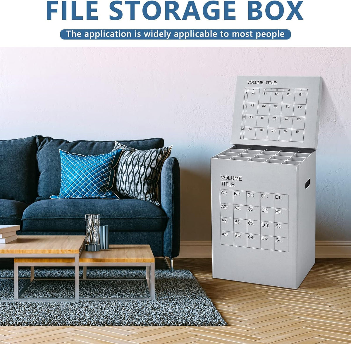 PerKoop Blueprint Holder | 2-Pack Storage Organizer with 40 Slots | 25 x 17.7 x 14.2 Inch for Home & Office