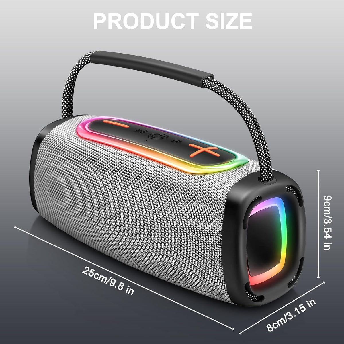 Matast 6000mAh, 36H BT5.4 24W IP6 Bluetooth Speaker Playtime Portable Wireless Speaker with Loud Stereo Sound