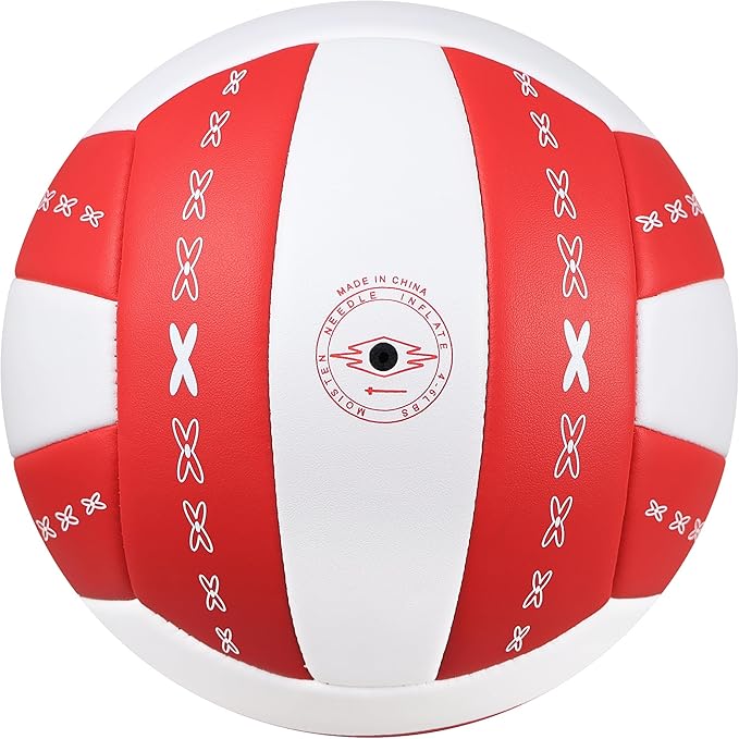 Volleyball Size 5 - Premium PU Leather, Ultra-Durable Soft to The Touch for Youth, Adults, Ideal for Indoor, Outdoor, Beach Sports Training