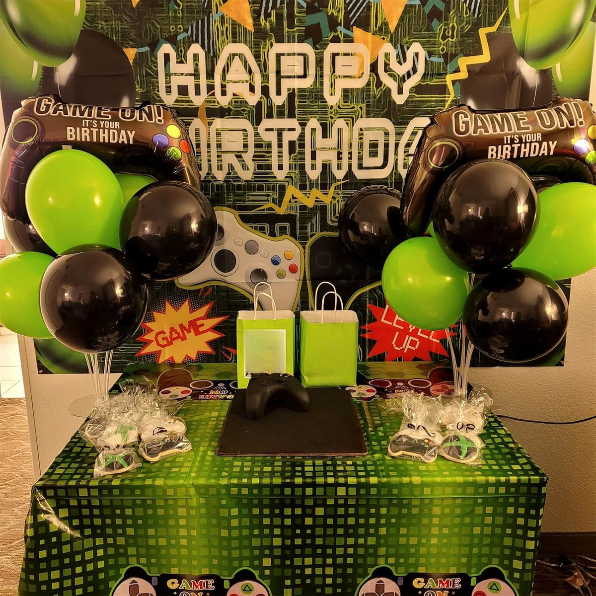 Skiennix Video Game Party Balloons - Giant Controller Mylar Foil Balloons | 5-Piece Set for Kids' Birthday Celebrations
