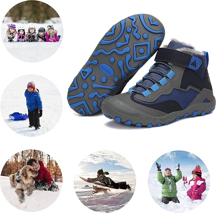 Mishansha Kids Hiking Boots Toddler Girls Boys Hiking Shoes Water-Resistant Anti-Collision Non-Slip Athletic Outdoor Trekking Boots