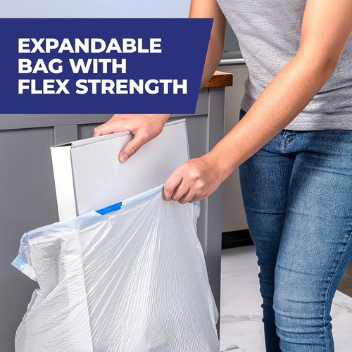 Hefty Ultra Strong 13 Gallon Trash Bags - Drawstring Closure & Odor Control | White, Lavender & Sweet Vanilla Scent, 80 Count