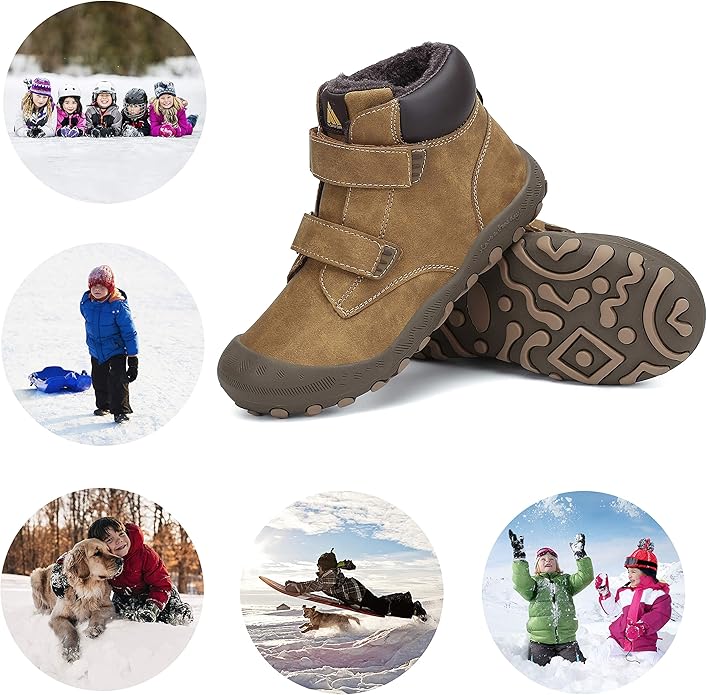 Mishansha Kids Hiking Boots Toddler Girls Boys Hiking Shoes Water-Resistant Anti-Collision Non-Slip Athletic Outdoor Trekking Boots