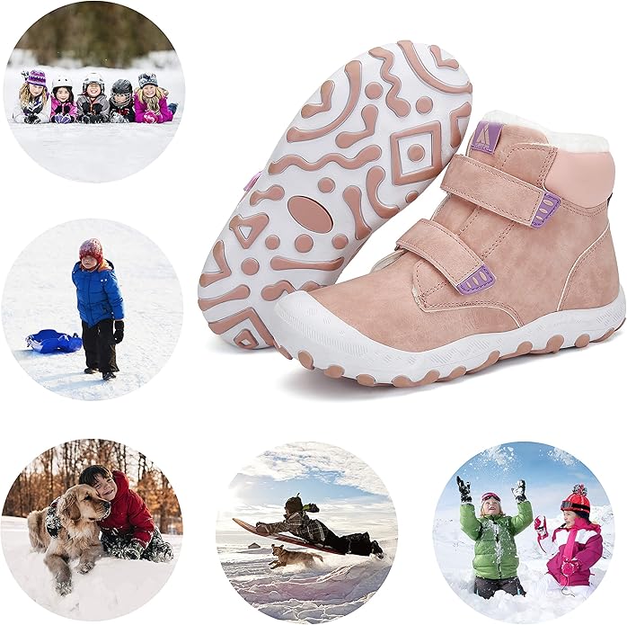 Mishansha Kids Hiking Boots Toddler Girls Boys Hiking Shoes Water-Resistant Anti-Collision Non-Slip Athletic Outdoor Trekking Boots