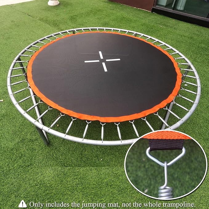 Trampoline Mat, Dia:80", Fits 8FT Round Frame, with 48 V-Rings and Spring Tool, Replacement Jumping Mat for Reinforce, UV-Resistant