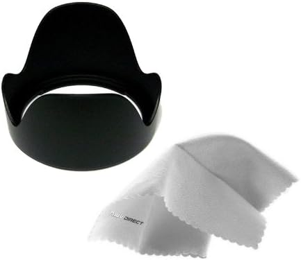 X-A2 (77mm) Pro Digital Lens Hood for Fujifilm (Flower Design) + Nw Direct Microfiber Cleaning Cloth.