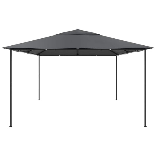 Xhnifbn Anthracite Steel Large Foldable Gazebo 13.1x13.1x9.8 ft Outdoor Canopy for Backyard Patio Pergola Style Shelter for Parties Weddings Camping Gatherings