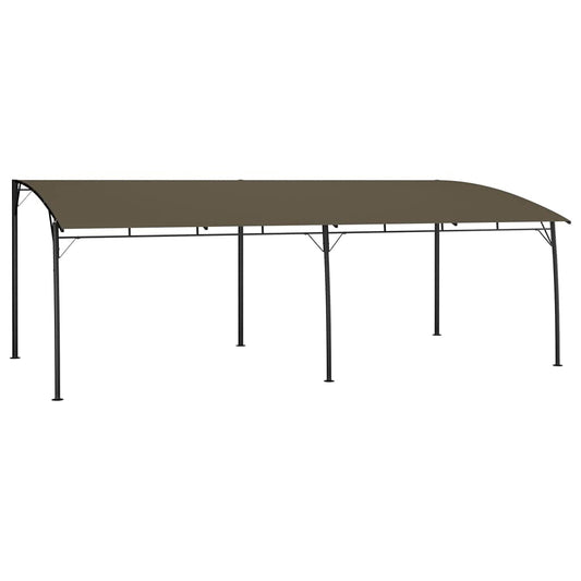 Sunshade Awning Taupe, 6x9.8 ft Outdoor Canopy with Powder-Coated Steel Frame, UV Protection for Patio, Garden, Events Lawn Structures