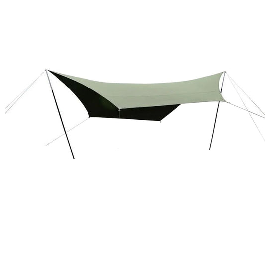 Black Coated Tarcanopy Waterproof Outdoor Awning Camping Hexagonal Canopy UV Resistant Square Tarp