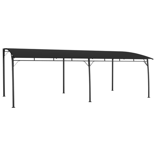 Anthracite Outdoor Sunshade Awning, Powder-Coated Steel Frame, 19.7x9.8 FT Large Rectangular Canopy Tent for Patio, Garden, and Backyard Gatherings Outdoor Structures
