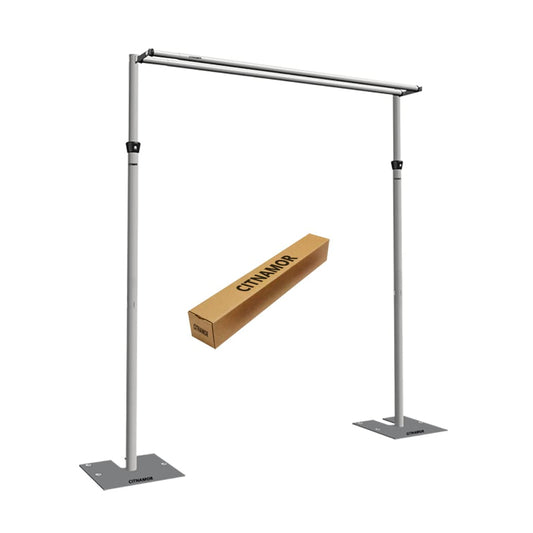 Pipe and Drape Adjustable Uprights, Crossbars,Bases & Hangers - Drape Systems for Backdrops, Trade Shows, Events, Photo Booths and Decorations by CITNAMOR (10' Tall x 10' Wide Kit(2xCrossbar))