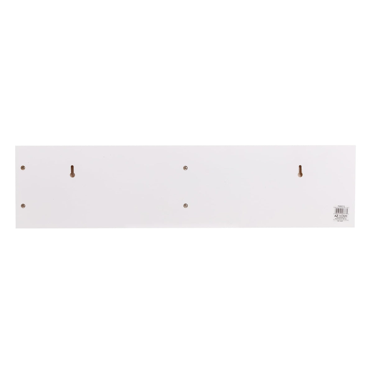Kiera Grace Sydney Floating Shelf, Modern Wall Mounted Shelf with 3 Metal Hooks and Mail Holder for Home, Office, 24", White, 1Pack
