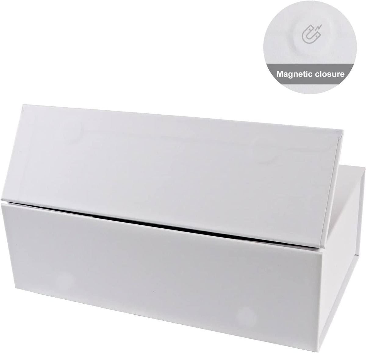 Gift Boxe 12" x 6" x 4" with Magnetic Closure Lid Gift Boxes for Presents,Bridesmaid Gifts Box,Cute Box,Birthday Gift box,Luxury for Gift Packaging, Magnetic Gift Box for Wrapping Gifts (White/5PCS)