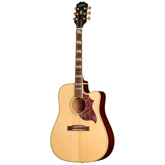Epiphone Inspired by Gibson Hummingbird Standard EC Acoustic Electric, Natural with Bag