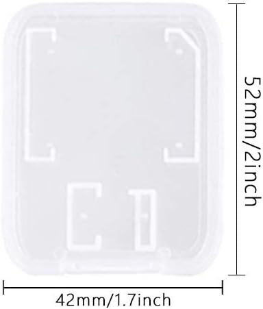 SteelFever (10 Clear Plastic Memory Card Case Compatible with SD SDHC SDXC Micro SD T-Flash Card PCS)