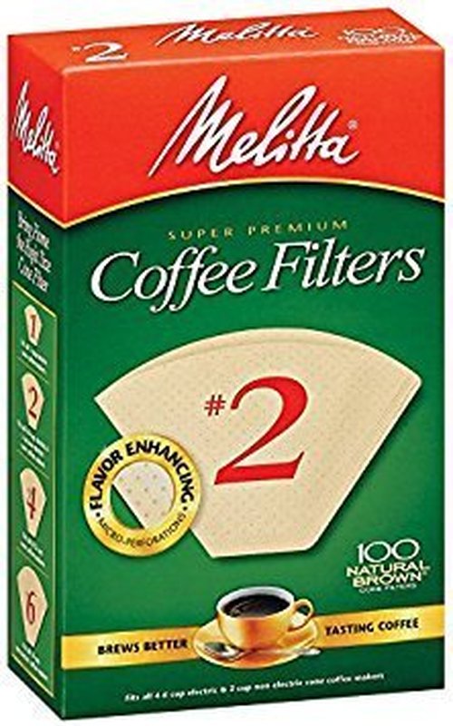 Melitta Pour Over Coffee Cone Brewer & #2 Filter Natural Brown Combo Set, Black