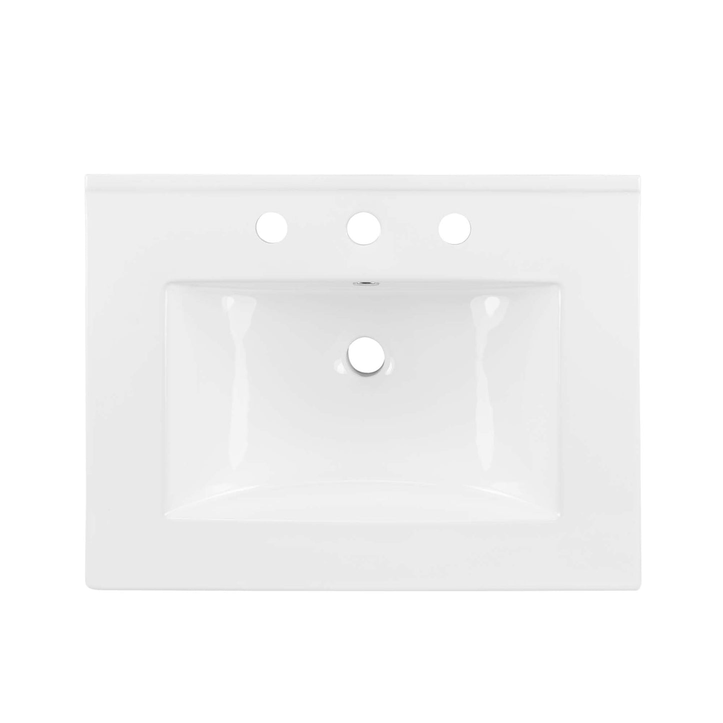 Modway Render 62 Inch Mid-Century Modern Floating Bathroom Vanity with Double Sink in Walnut White – Wall-Mount Vanity with Storage Cabinet and Dual Ceramic Sinks