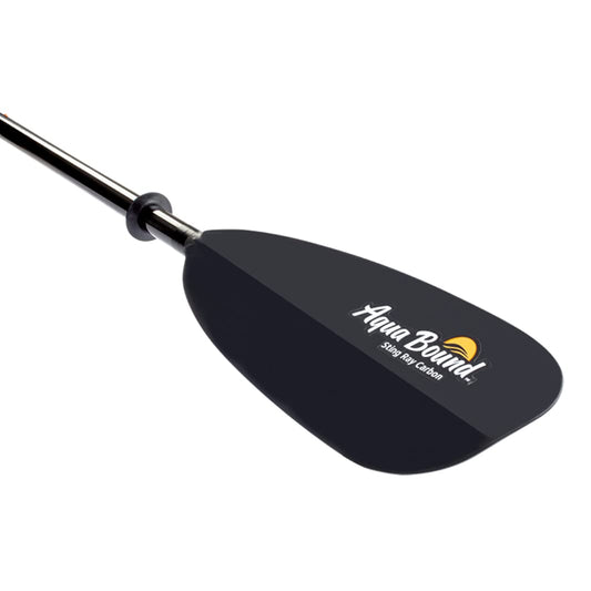 AQUA BOUND Sting Ray Carbon 2-Piece Versa Lok Kayak Paddle – Carbon Shaft, Reinforced Nylon Dihedral Blades, Adjustable Versa Lok Length and Feathering, Lightweight Touring Performance (230-245 cm)
