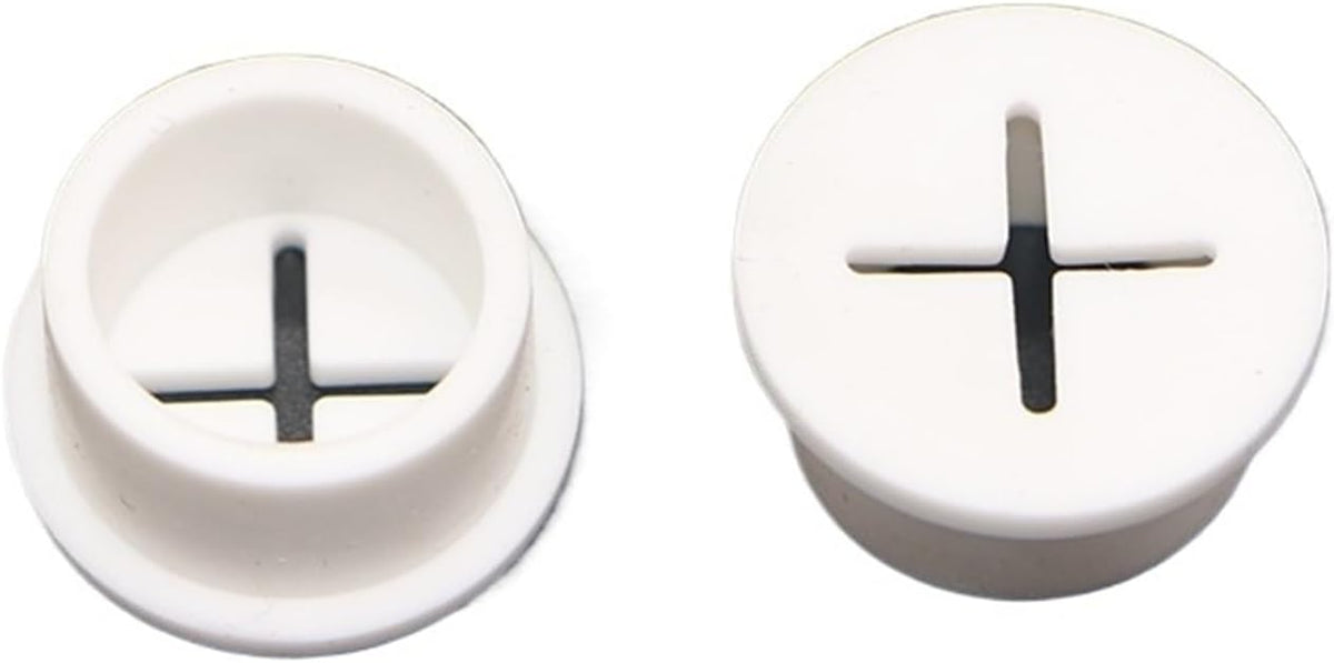 CHYLMAPHEN Grommet Grommets Organizer(White,6PCS_25MM) Round Cable Cord Table TV Console Hole Cover Wire Organizer