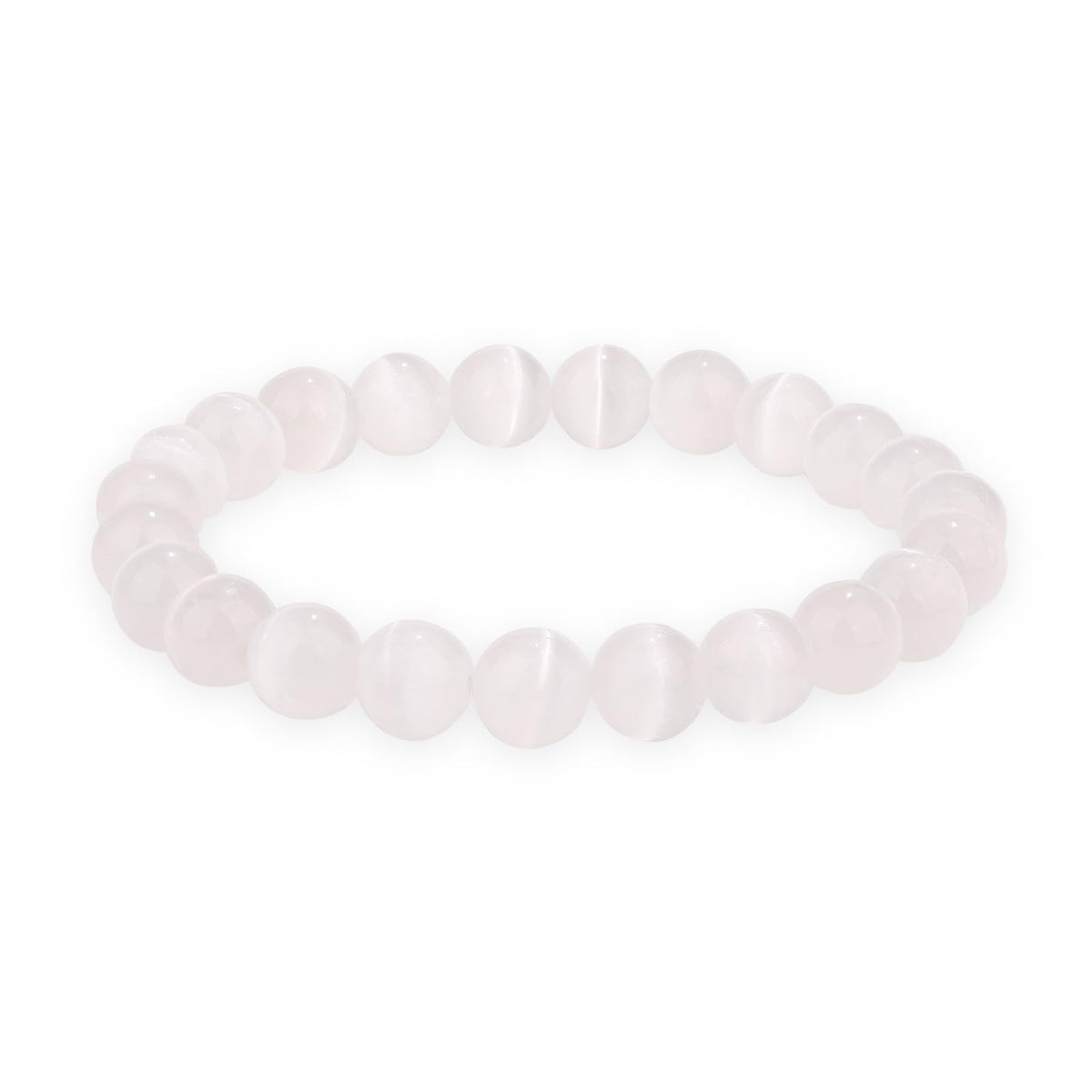 Crystal Vibe Purification Bracelet – Selenite Bracelet for Cleansing Peace – Natural 8mm Healing Gemstone Beaded Bracelet