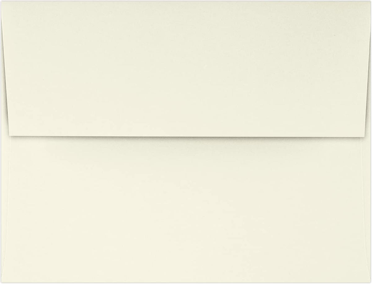 LUXPaper A2 Classic Linen Invitation Envelopes | 4 3/8" x 5 3/4" | Natural White | 70lb. Text | 50 Qty
