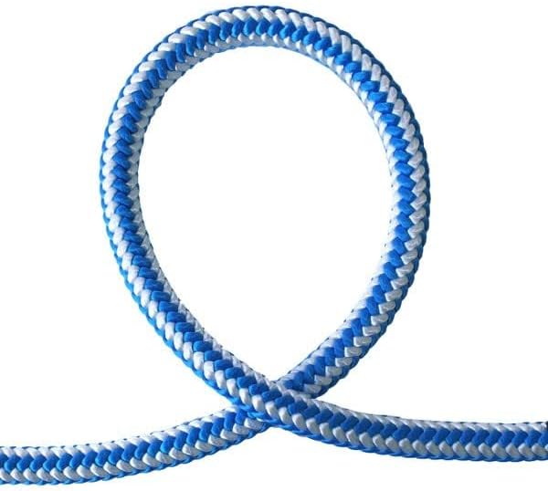 Pelican Rope 16-Strand 1/2 in (12.7 mm) Arborist-16™ Arborist Rope - 7000 lb MBS - Static Climbing Rope - Rescue Operations - High Visibility - 150 ft - Sewn Eye - Blue White - Made in The USA