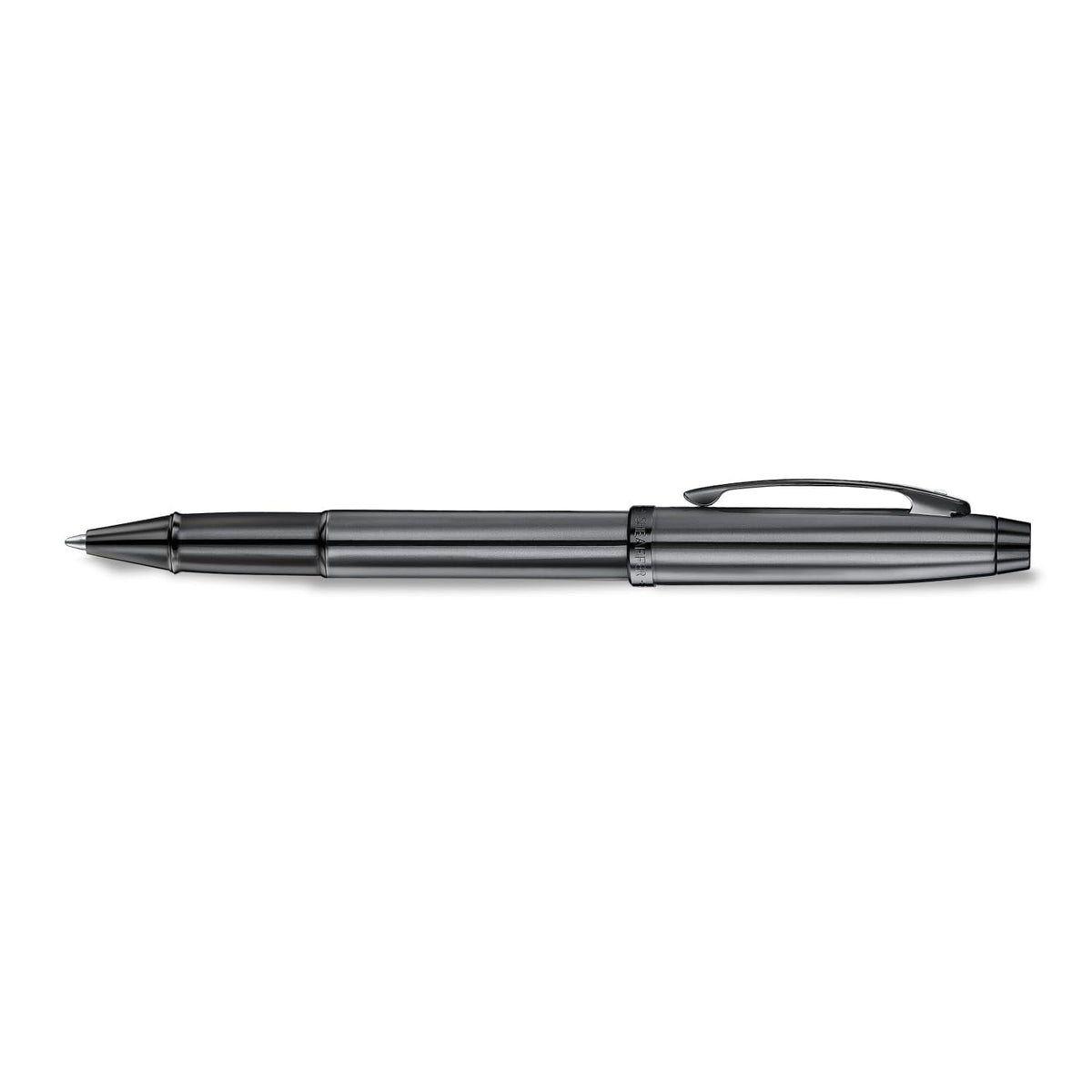 Sheaffer 100 Rollerball Pen | E9375 Ionic Shiny Grey Gunmetal with PVD Trims | Premium Rollerball Pen