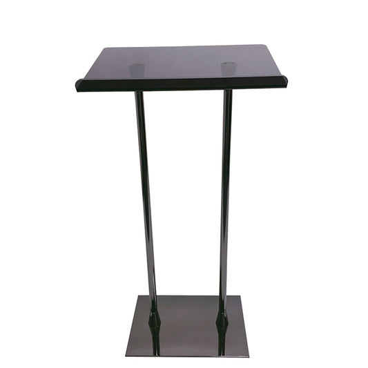 WUHUQN Black Acrylic Podium Pulpit for Churches Floor Stand Portable Plexiglass Podium Lecterns & Podiums, Stand Up Desk for Church Classroom Stage