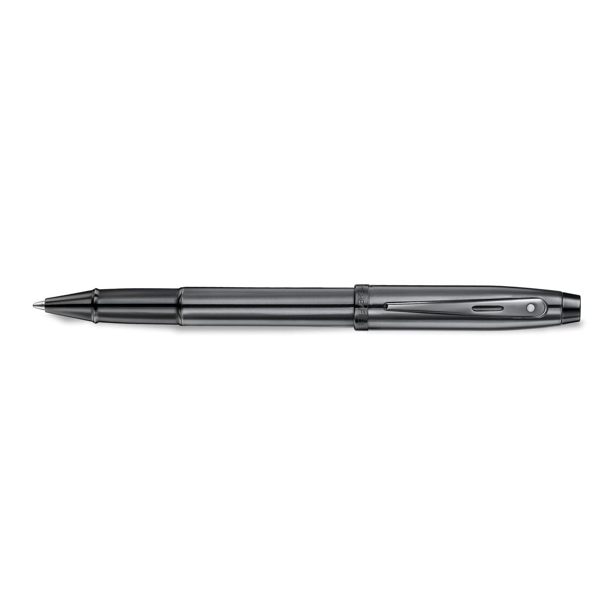 Sheaffer 100 Rollerball Pen | E9375 Ionic Shiny Grey Gunmetal with PVD Trims | Premium Rollerball Pen