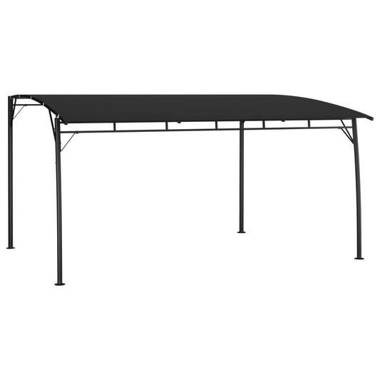 Anthracite Outdoor Garden Gazebo Canopy, 13.1x9.8 ft Modern Powder-Coated Steel Frame Sunshade Awning for Patio, Backyard, Deck, Accommodates 10 People Lawn Structures