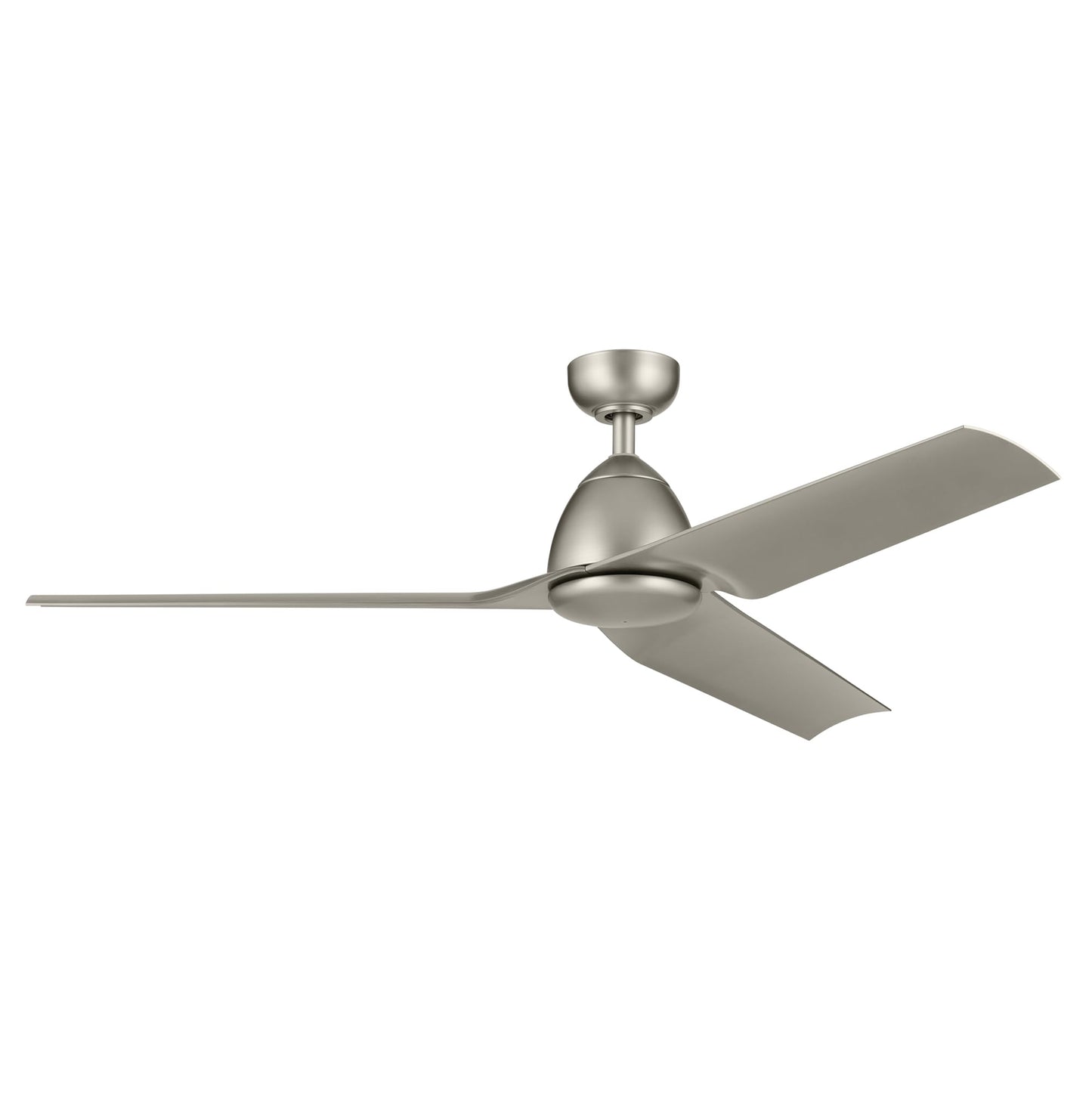54 Inch Fit Ceiling Fan with CCT Selectable Light Module, 3 Blade Modern Fan, Satin Etched Cased Opal Glass in Brushed Nickel with Silver Blades (54" W x 13.25 H), 310254NI