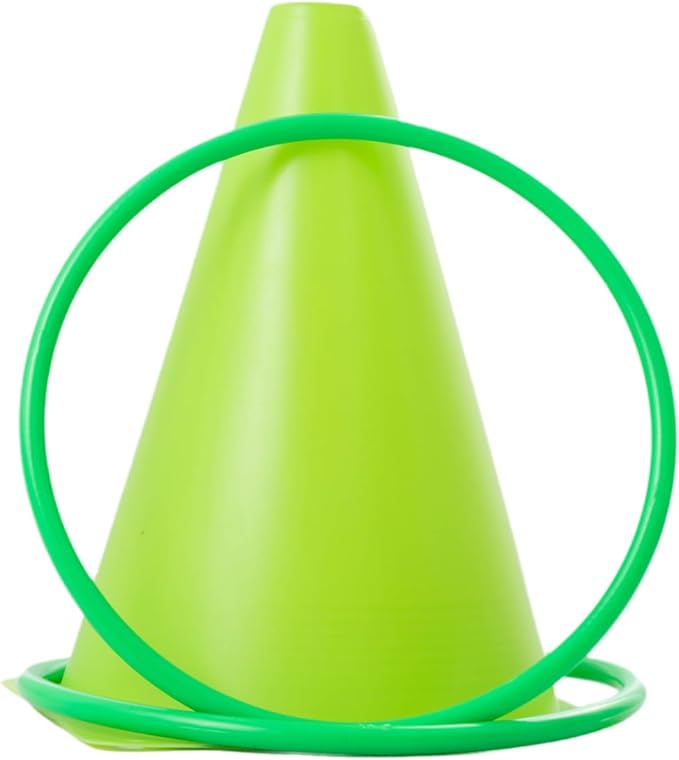 Generic 30 pcs Carnival Games Set Plastic Colorful Cones Ring Toss Combo Set Outdoor Carnival Games for Kids Adults Birthday Party Outdoor Throwing Games