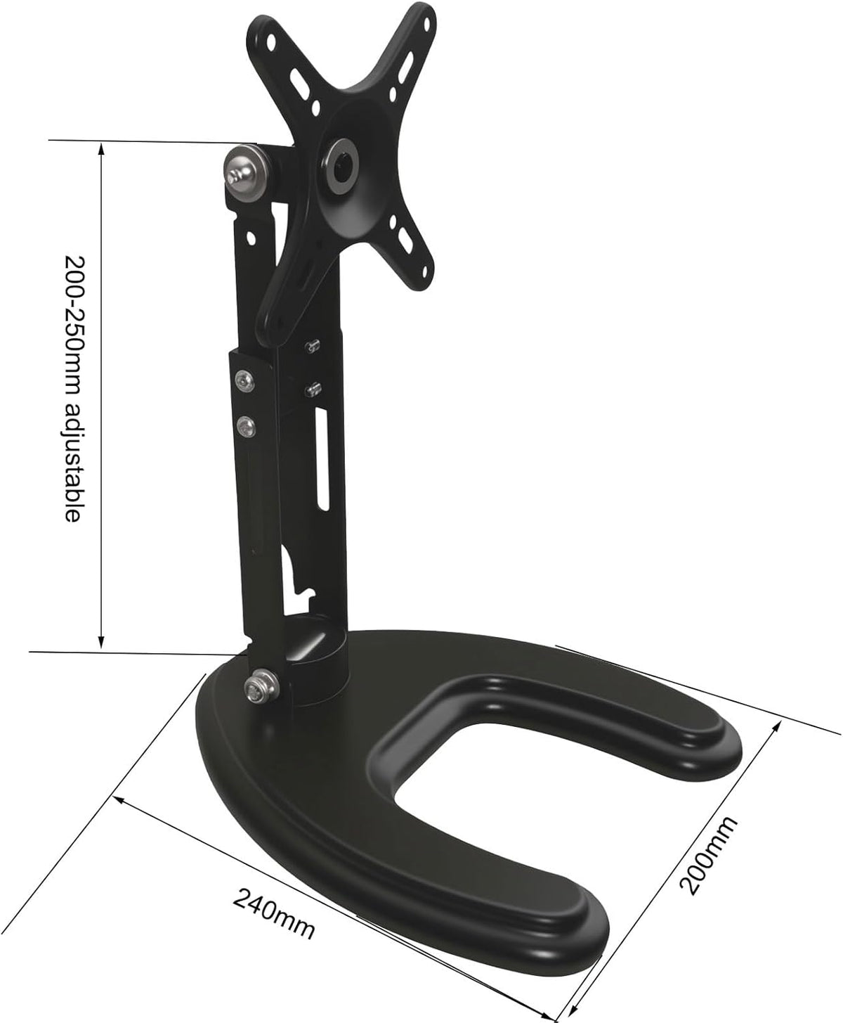 Seaigle 10-27 Inch 18 lbs, 75x75 100x100 mm TV Monitor Stand for Screens, Free Standing Desk Mount with Tilt