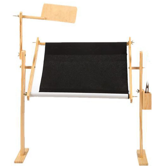 Cross Stitch Stand, Frame Embroidery Floor Stand, Wooden Cross Stitch Floor Stand, Tapestry Frames, Embroidery Needlework Lap Frame Craft Tool for DIY Craft Thread S