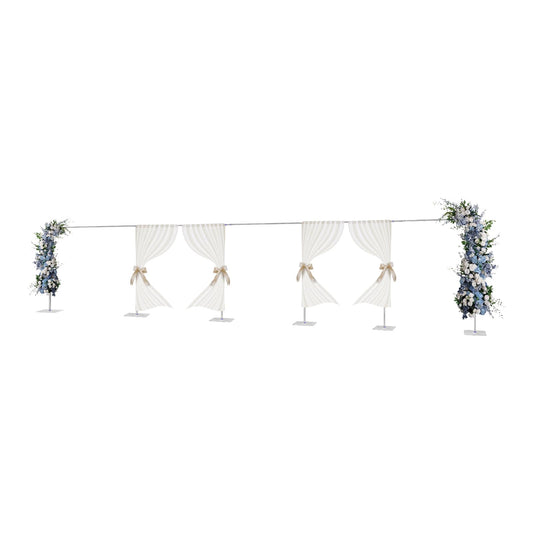 Backdrop Stand Pipe Kit, 10 x 50FT Professional Backdrop Stand Pipe Kit Heavy Duty Background Support System Curtain Frame with Steel Base for Wedding Party Photography Trade Show Display
