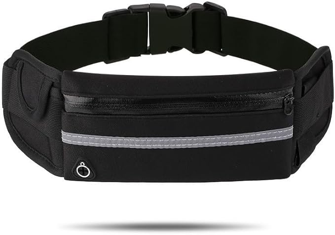 Adjustable Elastic Fitness Fanny Pack for Sports, Running Belt Waist Pack, Waterproof Sports Fanny Pack,Outdoor card wallet，Leisure travel wallet，5 color options available (black)