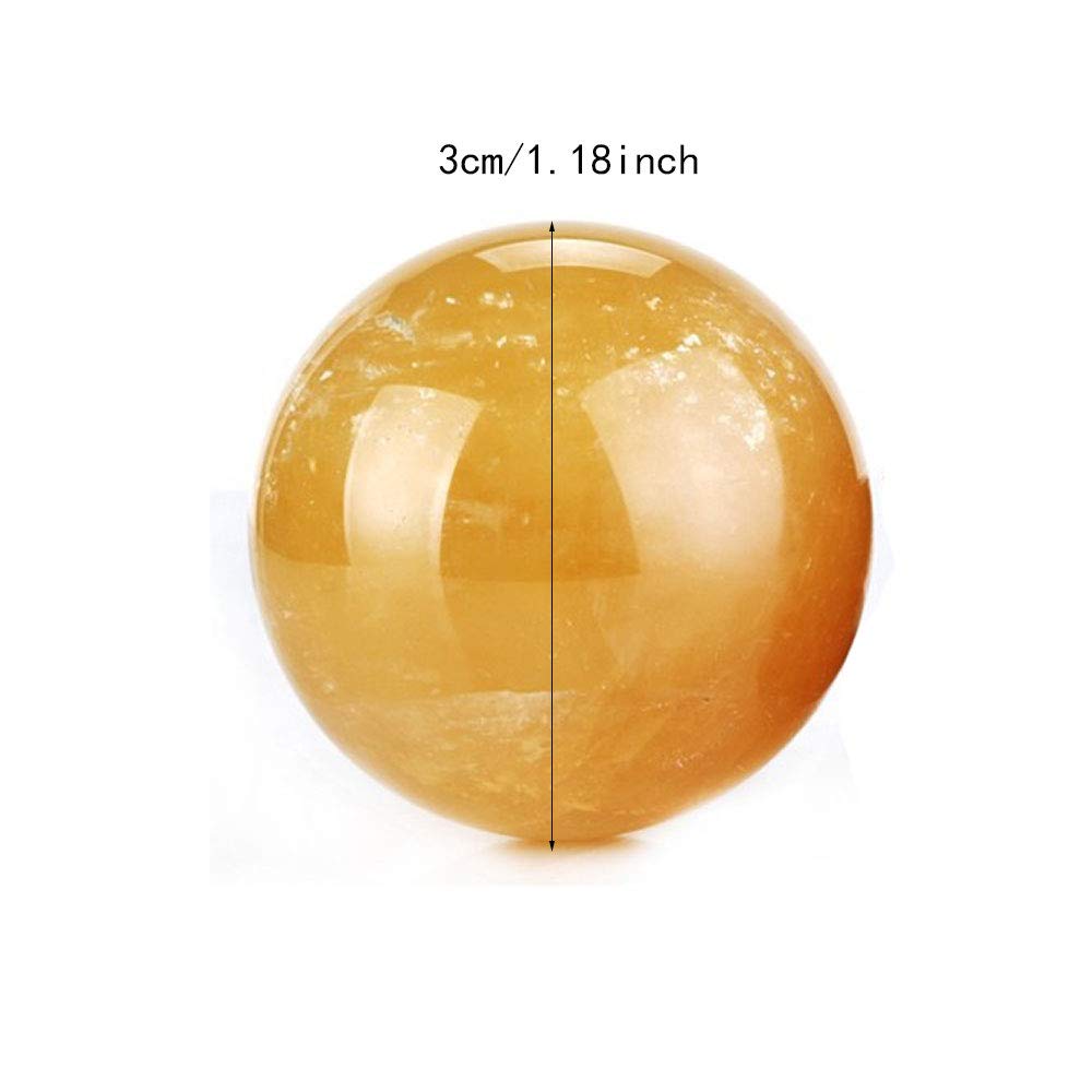 Feng Shui Natural Citrine Crystal Sphere Ball - Feng Shui Crystal for Wealth and Success