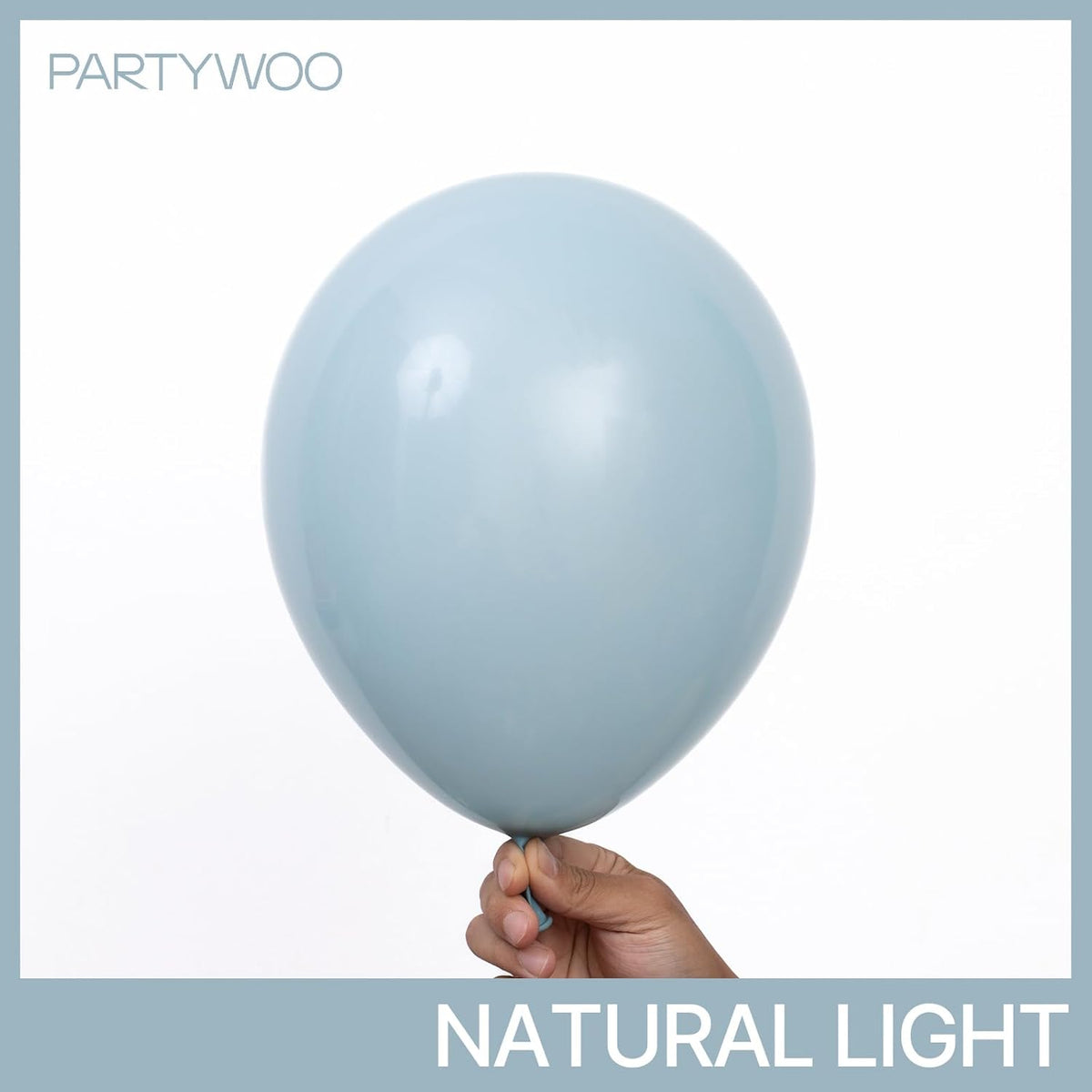 PartyWoo Dusty Blue Balloons - 120-Piece Boho Balloon Arch Kit | Light Blue Aqua for Graduation, Baby Shower & Birthday Decor
