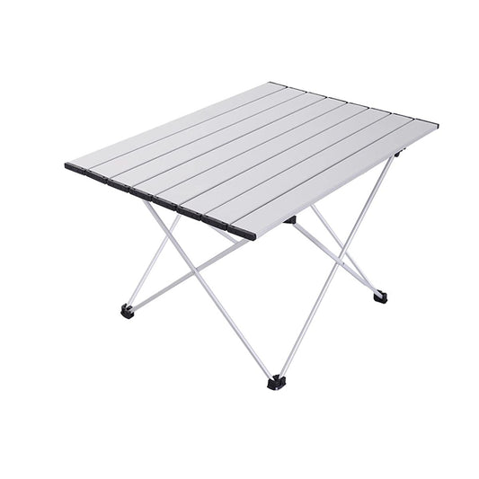 U5GAAALPPQ9 Portable Lightweight Camping Table Folding Aluminum Picnic Table Lightweight Compact Roll Up Tables Perfect for Outdoor Hiking BBQ Backpacking (69 * 47cm)