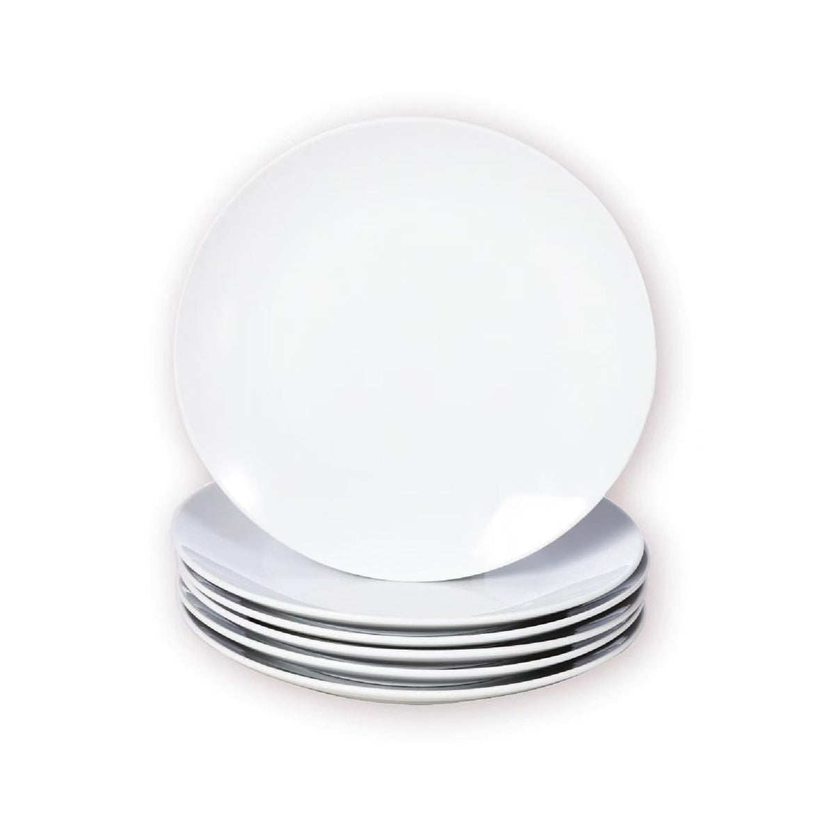Miicol Small Dessert Plates Set of 6, Ceramic White Appetizer Plates 6 Inch, Mini Porcelain Serving Plate for Cake, Bread, Salad, Snack