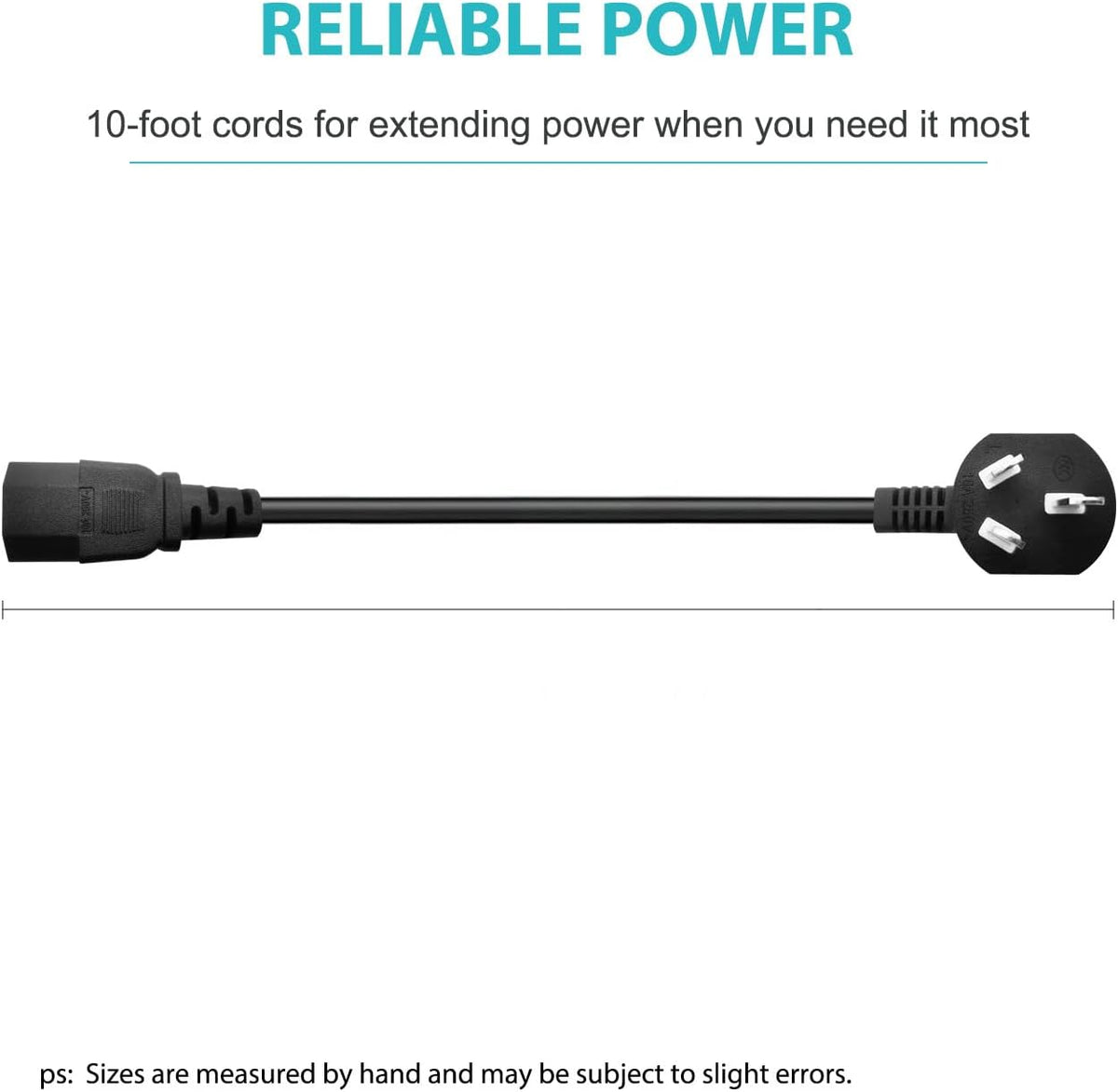 YCWZZH 3 2 1 6FT Universal Prong AC Power Cord Replacement for Horizon Fitness Treadmills Ellipticals, Superfit