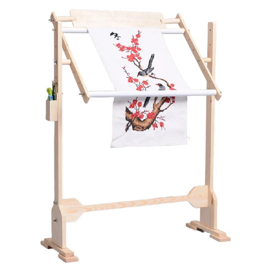 Cross Stitch Frame Wooden Cross Stitch Frame Height Adjustable Embroidery Rack Stand for Stitching Sewing Craft(US 6)