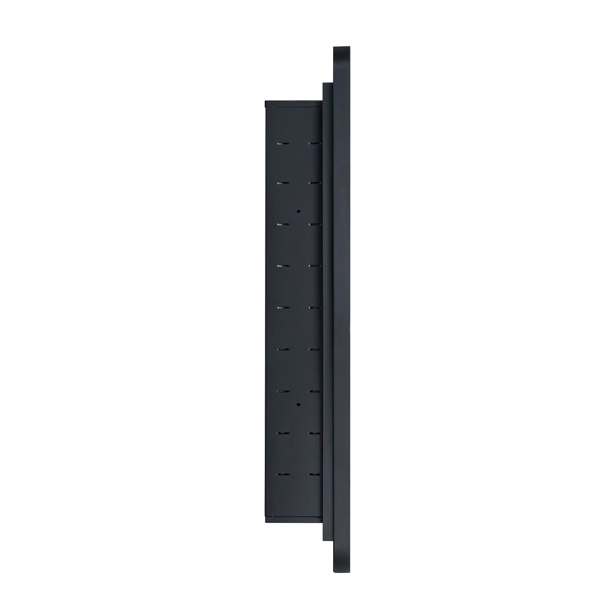 EGHOME Matt Black Rectangle Recessed Bathroom Medicine Cabinet with Mirror Stainless Steel Metal Framed Rounded Rectangular Bathroom Cabinet with Mirror 24x36''