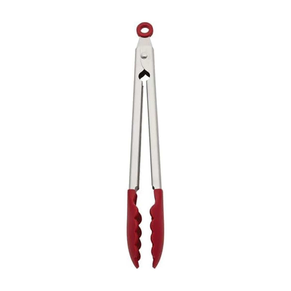 KitchenAid Silicone Stainless Steel Tongs, 12 Inch, Red