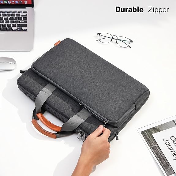 bagasin 15 15.6 16 inch Laptop Computer PC Shoulder Bag Carrying Case, Water-Repellent Fabric Briefcase, Lightweight